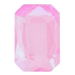 Bling! 2602 Emerald Cut Flatback Bubblegum MI 6x4mm