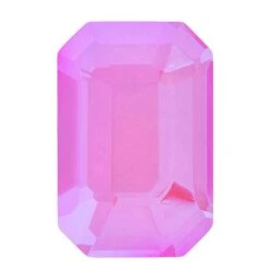 Bling! 2602 Emerald Cut Flatback Raspberry MI 6x4mm