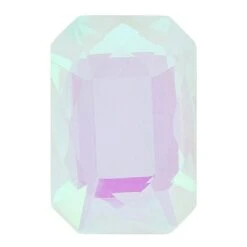 Bling! 2602 Emerald Cut Flatback White MI 6x4mm