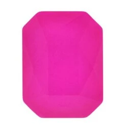 Bling! 2602 Emerald Cut Flatback Electric Rose 8x6mm