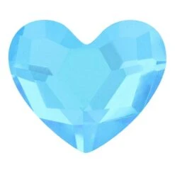 Bling! 2808 Heart Flat Back Azure MI 6x5mm