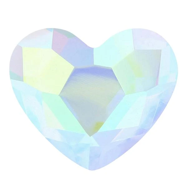 Bling! 2808 Heart Flat Back Crystal AB 6x5.5mm