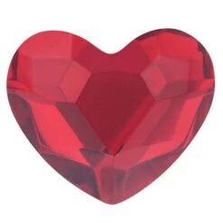 Bling! 2808 Heart Flat Back Lt. Siam 6x5.5mm