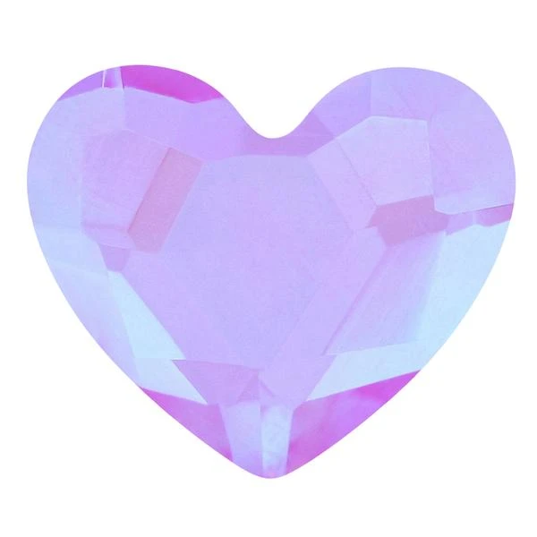 Bling! 2808 Heart Flat Back Raspberry MI 6x5mm