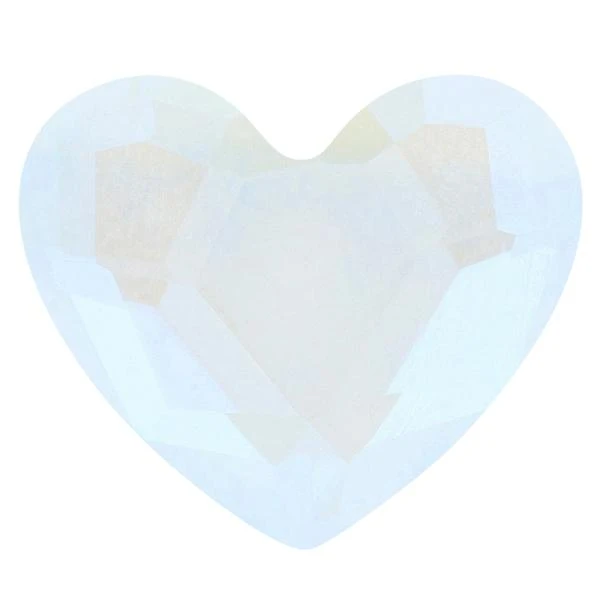 Bling! 2808 Heart Flat Back White MI 6x5mm