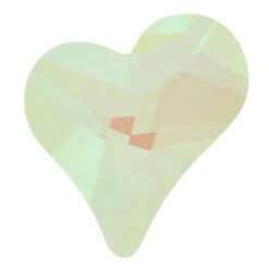 Bling! 2809 Fancy Heart Flat Back Lemon MI 7x6mm