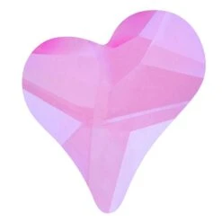 Bling! 2809 Fancy Heart Flat Back Raspberry MI 7x6mm