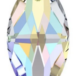 Bling! 3223 Navette Shape Faceted Sew On, Crystal AB 18x9mm