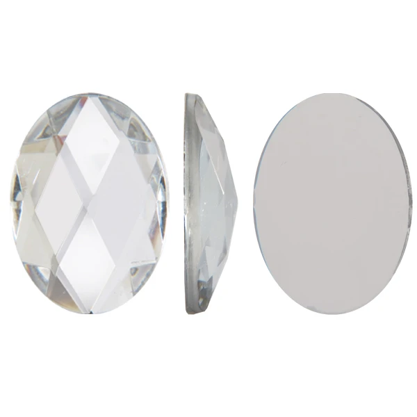 Acrylic (Lucite, Plexiglass) Oval Rhinestones 18mm X 13mm Crystal