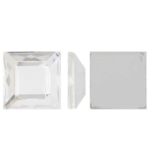 LEAD FREE Acrylic (Lucite) Square Rhinestones 12X12mm Crystal