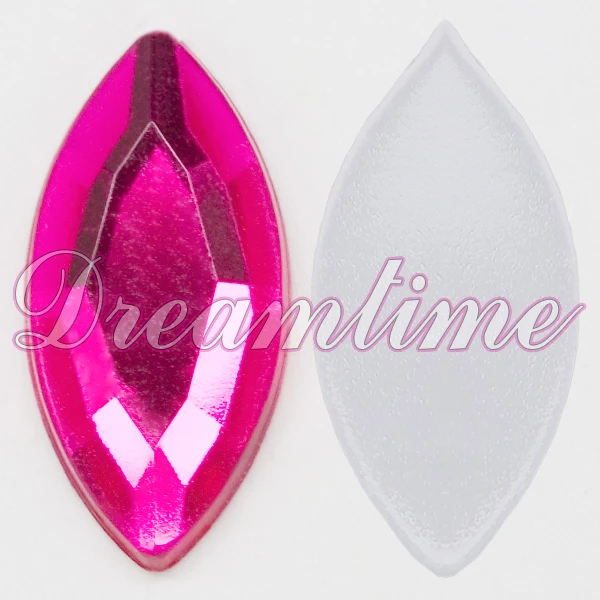 Acrylic (Lucite) Navettes Rhinestones 15mm X 7mm