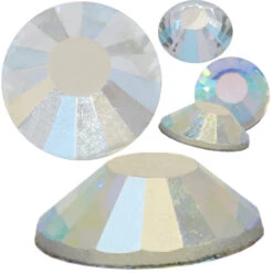 Spark Flat Back Rhinestone Crystal AB SS9