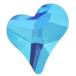Bling! 2809 Fancy Heart Flat Back Azure MI 7x6mm