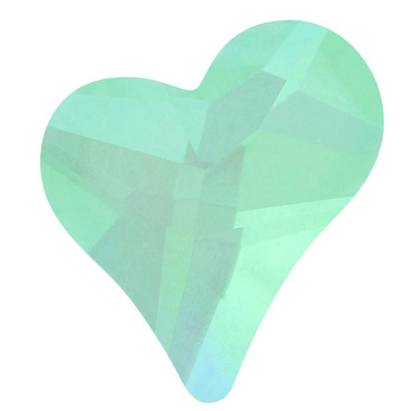 Bling! 2809 Fancy Heart Flat Back Forest MI 7x6mm