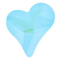 Bling! 2809 Fancy Heart Flat Back Ocean MI 7x6mm