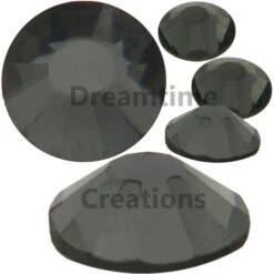 Spark Flat Back Rhinestone Black Diamond SS9