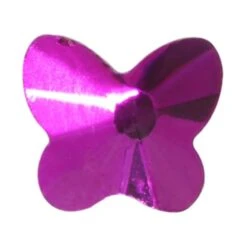Spark Butterfly Flat Back Fuschia 9x8mm