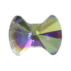 Spark Bow Flat Back Crystal AB 6x4.5mm