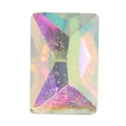 Spark Cosmic Flat Back Crystal AB 6x4mm