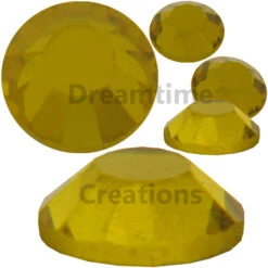 Spark Flat Back Rhinestone Citrine SS12