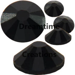 Spark Flat Back Rhinestone Jet SS3