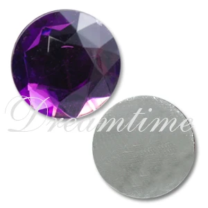 Acrylic (Plexiglas) Flatback Rhinestones Round Faceted 15mm