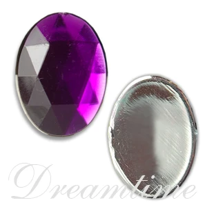 Acrylic (Lucite, Plexiglass) Oval Rhinestones 25mm X 17.5mm