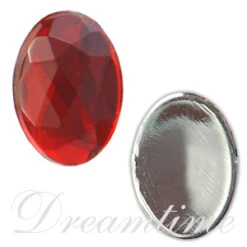 Acrylic (Lucite, Plexiglass) Oval Rhinestones 25mm X 18mm